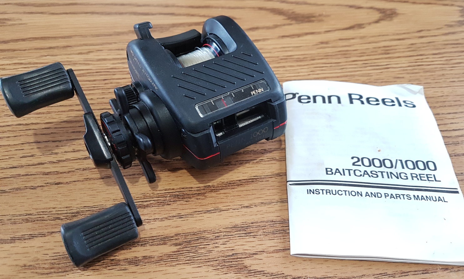 Penn 2000 baitcaster 2-speed automatic low profile reel