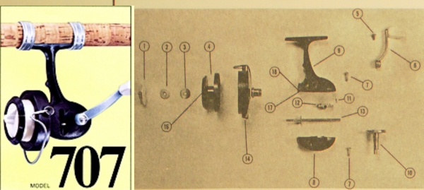 Simple spinning reels from the 1960s