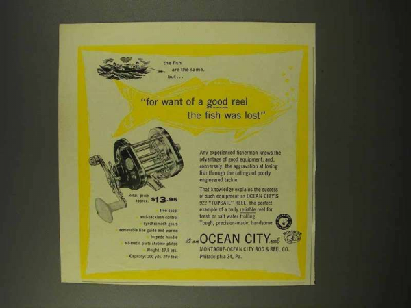 Vintage True Temper Ocean City Montague Fishing Reels Parts Manual 