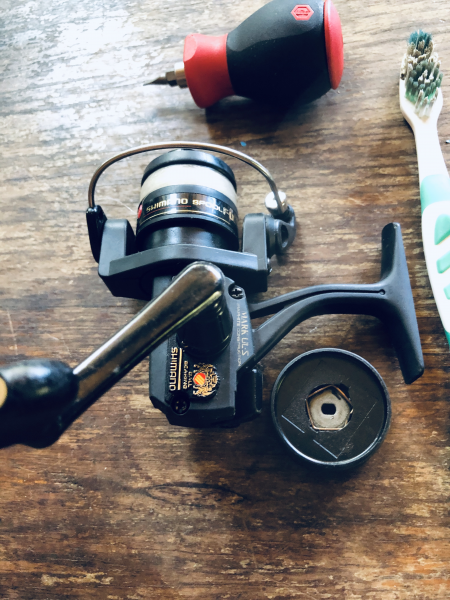 My ultralight pond set up, a Shimano fx 100 reel with 10 lb mono