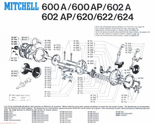 FRENCH MITCHELL 602/602A/620 CONVENTIONAL SPOOL 